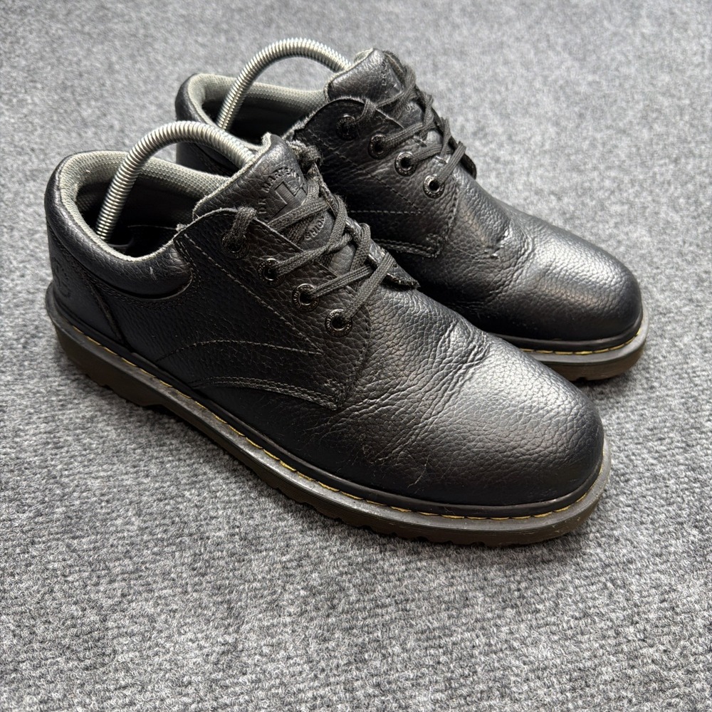 Doc Martens Ashfeld Mens 10 Oxford Dress Shoes Black Pebbled Leather Platform